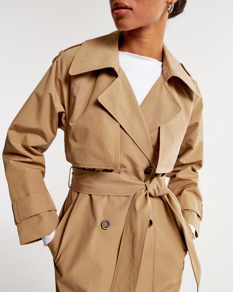 Abercrombie & Fitch Trench Coat Elevado - A&Fitch