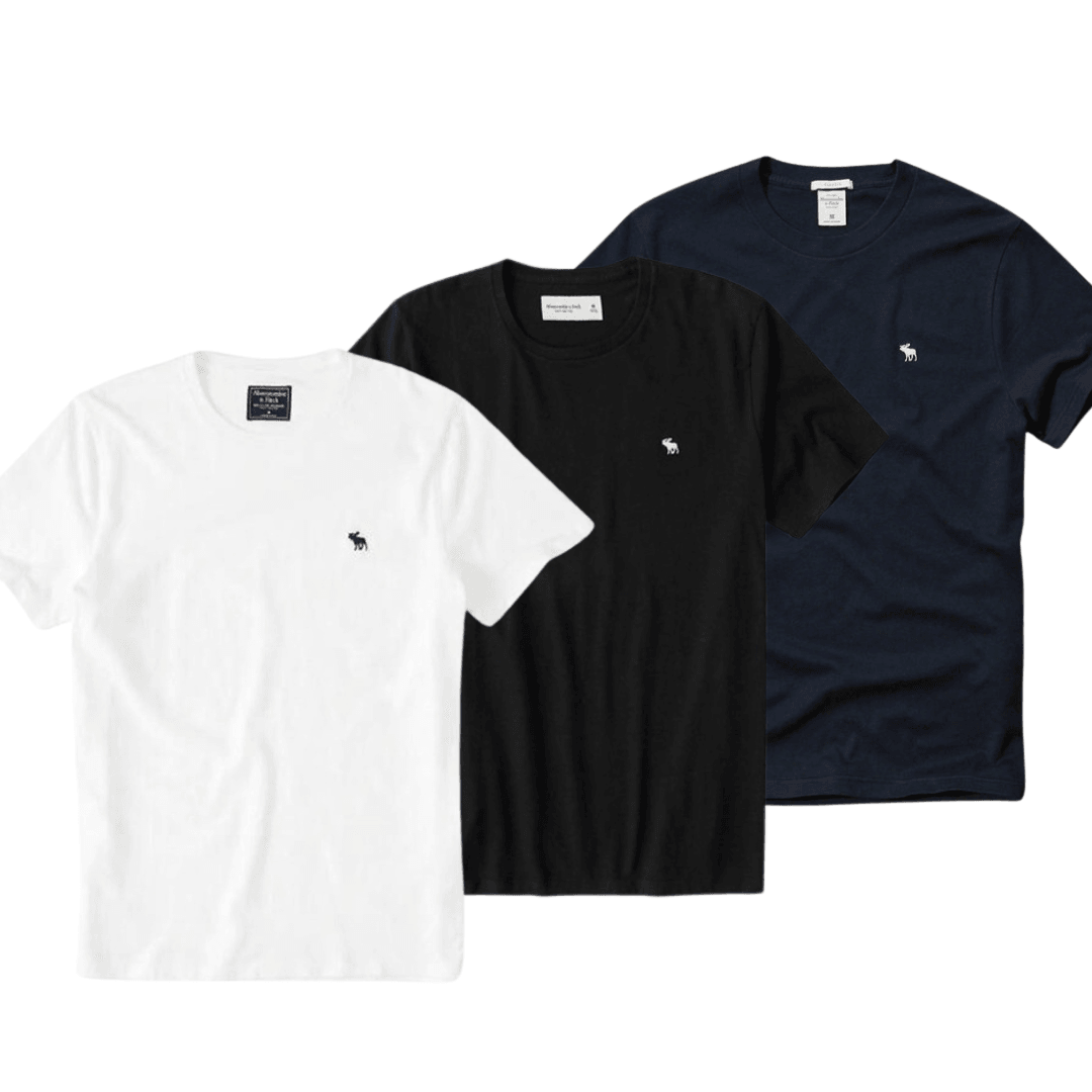 Kit 3 Camisetas Básicas - A&Fitch